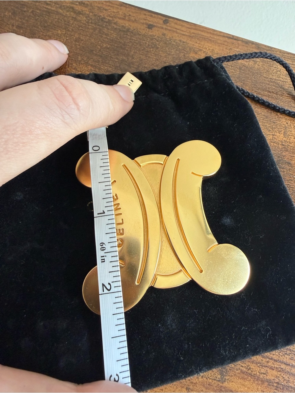 Celine Gold Triomphe Brooch - Picture 10 of 11